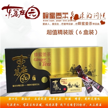 东篱庄园 姜蜜茶 蜂蜜姜茶6盒 礼盒装 老姜茶姜汤姜汁姜母茶