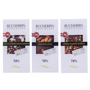进口果仁黑巧克力俄罗斯精致品牌72%可可法式田园黑巧高端苦正品